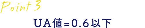 Point3 UA値=0.6以下